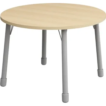 Jídelní stůl Výškově stavitelný stůl kruh - BUK ø 100 cm 1-3