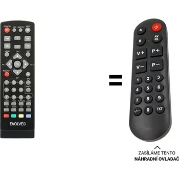 EVOLVEO GAMMA T2 Dual HD DVB-T2 H.265/HEVC náhradní dálkový ovladač pro seniory