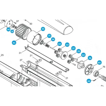 Pohon brány CAME 119RID317 redukční mechanismus- AXO