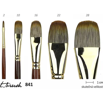 Umělecký štětec Štětec t_brush kočičí jazýček, imitace mangusta, 2