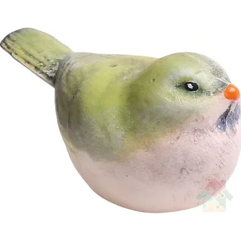 Zahradní dekorace Ptáček keramický Ptáček: Kryšpín - zelená malba dekorace