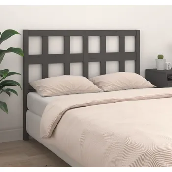 Petrashop Čelo postele šedé 125,5 x 4 x 100 cm masivní borovice Šedá818912