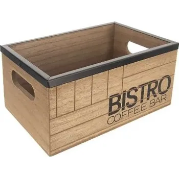 Úložný box Orion Bedýnka dřevo/kov Bistro 20x13x8,8 cm