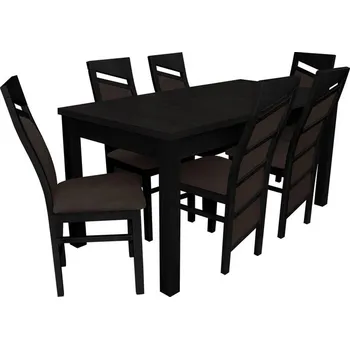 Jídelní set Jídelní set pro 6 osob - RK019, Barva dřeva: bílá, Potah: Casablanca 2304 MIRJAN 5902928422825