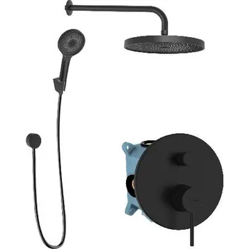 Sprchový set kielle Oudee - Sprchový set s baterií pod omítku, pro 2 spotřebiče, s příslušenstvím a tělesem, matná černá 20602SP24