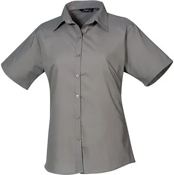 Dámská košile Premier Workwear Dámská košile s krátkým rukávem PR302 Dark Grey -ca. Pantone 431 48 (3XL/20)