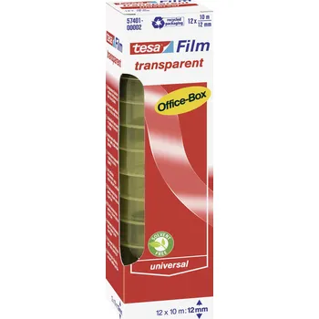 Izolační páska tesa OFFICE-BOX 57401-00002-03 tesafilm transparentní (d x š) 10 m x 12 mm 12 ks