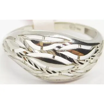 Prsten Klenoty Budín Dámský mohutný prsten z bílého zlata s gravírováním 585/1,98gr vel. 59 HK1147 (Klenoty Budín Dámský mohutný prsten z bílého zlata s gravírováním 585/1,98gr vel. 59 HK1147)