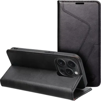 Pouzdro na mobilní telefon Knížkové flip pouzdro FORCELL F-PROTECT RFID Blocker Book - Apple iPhone 15 Pro černé (Flipové knížkové vyklápěcí pouzdro FORCELL F-PROTECT RFID Blocker Book pro Apple iPhone 15 Pro černé)