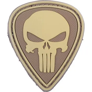 Nášivka WARAGOD Tactical nášivka Punisher, piesková, 5 x 4cm