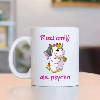 Hrnek Roztomilý ale psycho - Jednorožec