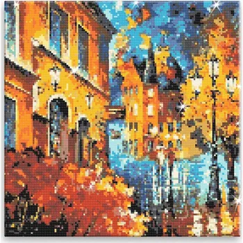 Diamantové malování Diamantové malování - Evropské město - 40x40 cm, bez dřevěného rámu - CZ výroba