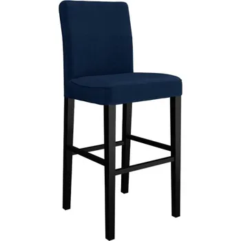 Barová židle Čalouněná barová židle s opěradlem ST95, Barva křesla: černá, Potah: Magic Velvet 2216 MIRJAN 5903211143922