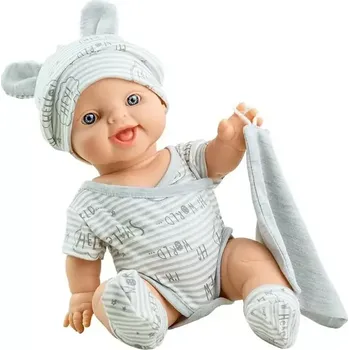 Panenka Realistická panenka chlapeček Carlos v čepici s oušky od firmy Paola Reina ze Španělska (LOS GORDIS 34 cm)