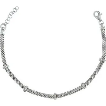 Náramek Stříbrný náramek tulipano s ozdobami délka náramku 17+2cm