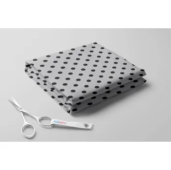 Softshell s beránkem, Černé velké puntíky na světlém podkladu Barva: Šedá