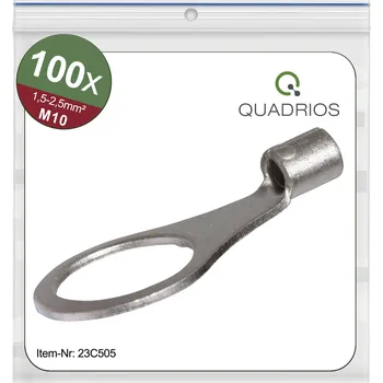 Kabelové oko Quadrios 23C505 kulaté kabelové oko Průřez (max.)=2.5 mm² Ø otvoru=10.5 mm bez izolace 100 ks