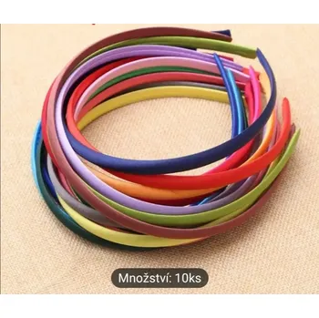 Sada 10 kusů úzkých čelenek do vlasů (Vlasové doplňky )