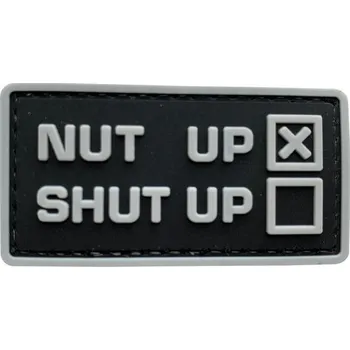 Nášivka WARAGOD Nut UP PVC nášivka, černá