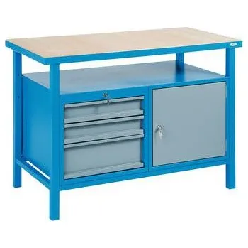 Dílenský stůl Manutan Expert Svařovaný dílenský stůl Rivt, 85 x 120 x 60 cm