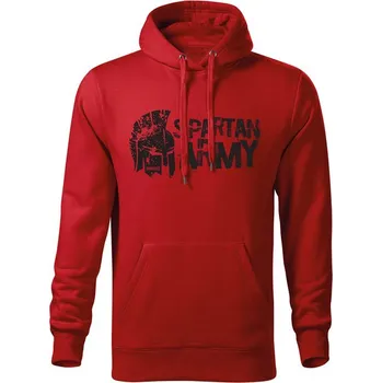 Pánská mikina DRAGOWA pánská mikina s kapucí Aristón, červená 320g / m2