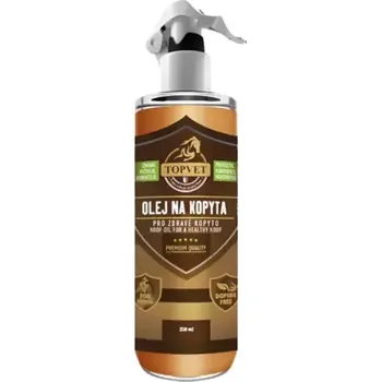 Kosmetika pro koně TOPVET Olej na kopyta - pro zdravé kopyto 250ml