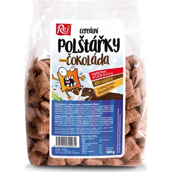 REJ Food S. R. O. Polštářky cereální s čokoládovou příchutí 500g Balení: 4 ks