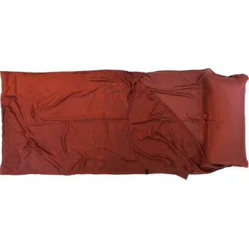 Spacák Origin Outdoors Hedvábná obdélníková bordó vložka do spacího pytle