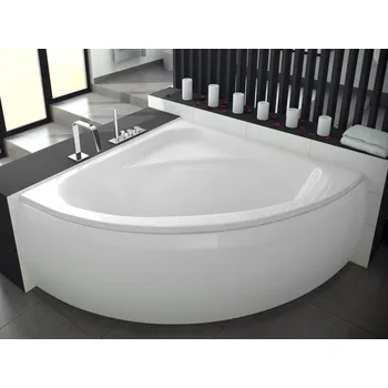 Vana BESCO - Rohová vana LUKSJA - Nožičky k vaně - S nožičkami, Rozměr vany - 148 × 148 VANLUK150+OLVPINOZSTELWD