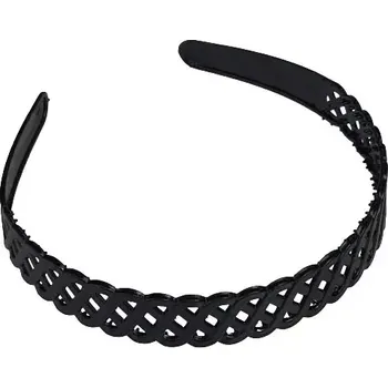 Čelenka Plastová čelenka černá pololesklá - překřížená