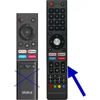 Dálkový ovladač Vivax 43Q10C náhradní dálkový ovladač tlačítkový