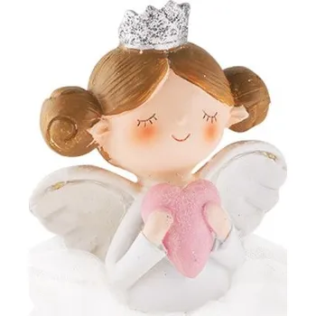 Vánoční dekorace Anděl 16cm bílý se svítícími křídly