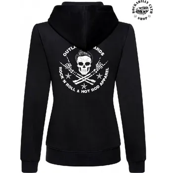 Dámská mikina Dámská mikina Outlaw Bastards Skull Hoodie Zipper - velikost M
