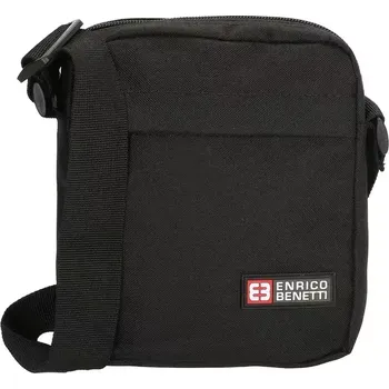 Pánská crossbody taška černá Enrico Benetti Amsterdam 54295 - textilní, přes rameno, nastavitelný popruh | Cooltovka.cz