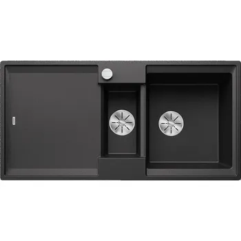 Granitový dřez Blanco Adira 6 S, silgranitový dřez 1000x500x200 mm, 1,5-komorový, antracitová, BLA-527602