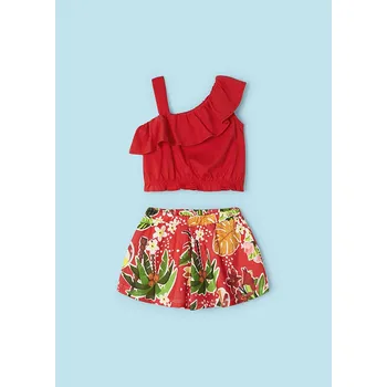 Dětská móda Dívčí letní komplet Mayoral 3262 červený Rozměr: 128