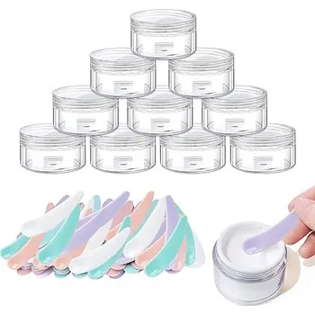 Prázdné kosmetické dózy + špachtle