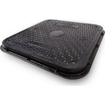 kanalizace Čtvercový poklop SMC 700x700mm B125, vodotěsný