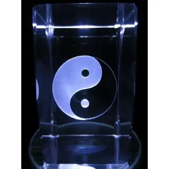 Krystal 3D Jin Jang 5 x 5 x 8 cm