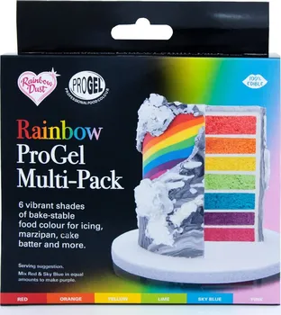 Potravinářské barvivo Rainbow Dust ProGel 6x 25 g Rainbow Multipack