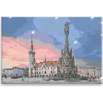 Diamantové malování Diamantové malování - Sloup Nejsvětější Trojice 02 - 60x40 cm, bez dřevěného rámu - CZ výroba