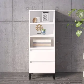 přebalovací pult a komoda Petrashop Skříň highboard bílá 40 x 36 x 110 cm kompozitní dřevo Bílá821244