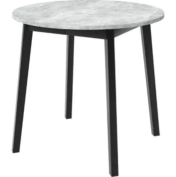 Jídelní stůl MIRJAN Kirtore S 90 šedý mramor + černá