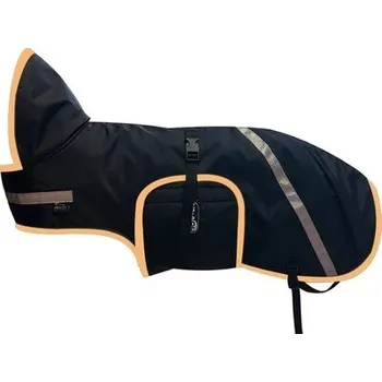 Obleček pro psa Zero DC Pláštěnka s barevným lemem - černá + béžová 50cm