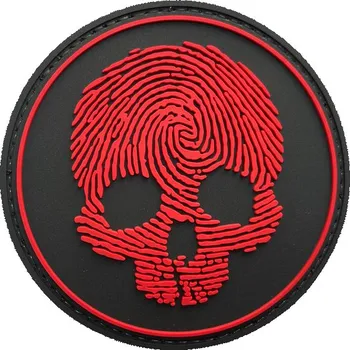 Nášivka WARAGOD Nášivka 3D Fingerprint Skull 8.5cm