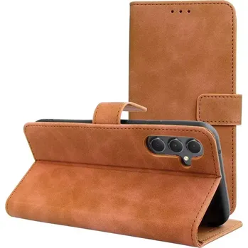 Pouzdro na mobilní telefon Flip knížkové pouzdro Coolcase TENDER na mobil Samsung Galaxy A55 5G - Hnědé (Flip kryt či obal Forcell Coolcase na mobil Samsung Galaxy A25 5G - Hnědé)