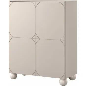 Předsíňová stěna BOGART. Kredenc dvoudveřová se dvěma skrytými zásuvkami Sonatia II 120 cm - kašmír