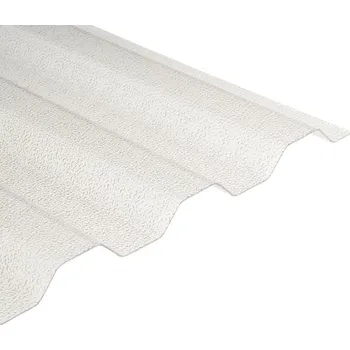 Průsvitná krytina Palram Trapézový polykarbonát s hrubou strukturou - čirý Šířka desky: 1,045 m, Délka desky: 2 m