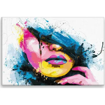 Obraz Obraz na plátně - Z části zakrytá v barvách - 60x40 cm - CZ výroba