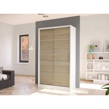 Skříň Masero IV, Barva: bílá / sonoma MIRJAN 5903211127762